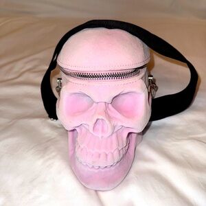 KILLSTAR Grave Digger Skull Handbag in Pink • Halloween everyday